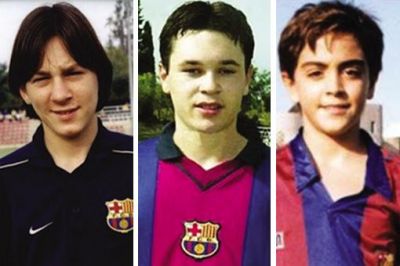 Messi, Iniesta and Xavi